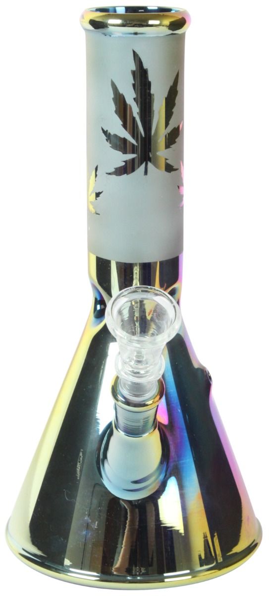Bong in vetro Rainbow Weed, 20cm – vista 2