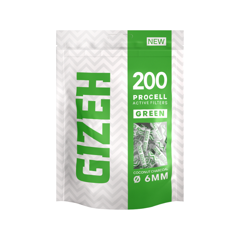 GIZEH ProCell Active Filter Green 6mm (200 Stk.)