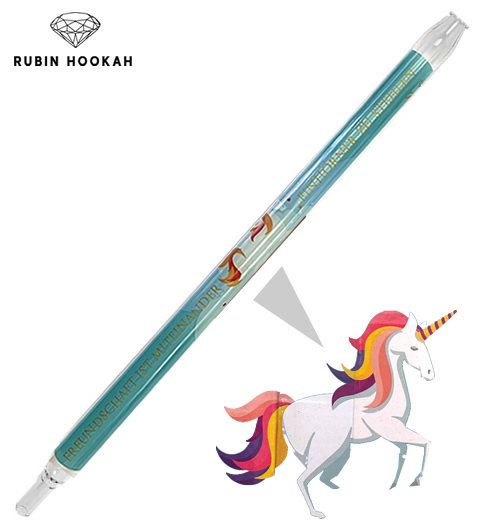 Rubin Hookah Glasmundstück - Einhorn