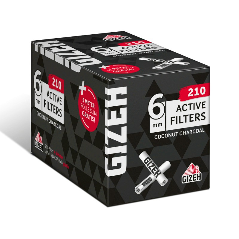GIZEH Active Filter 6mm (210er Pack) + Rolls Slim 5m – Ansicht 2