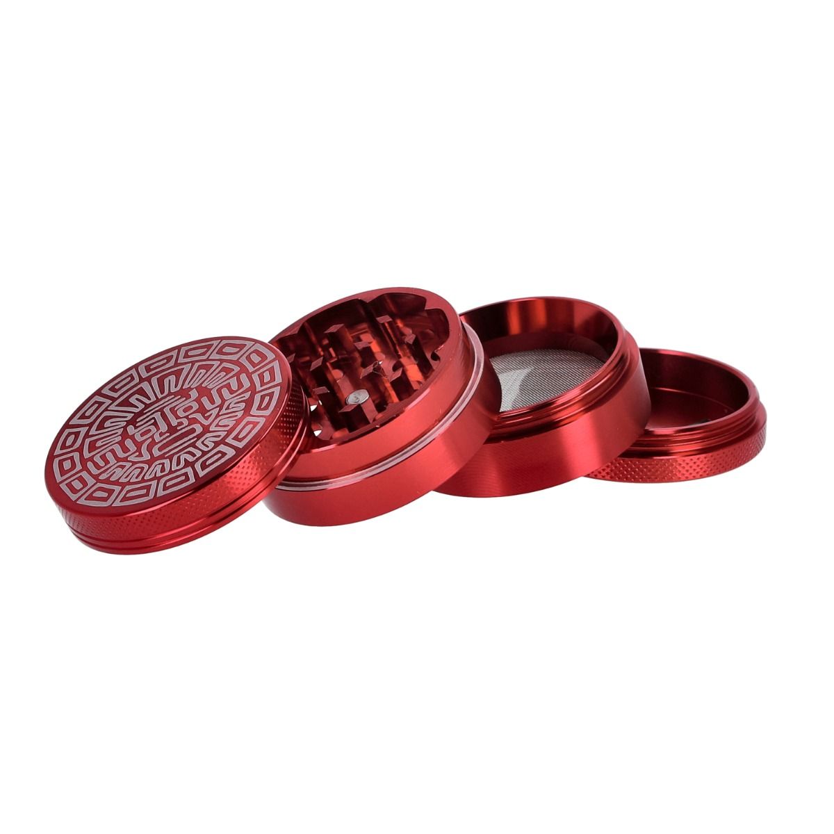 Ohia GrinderAluminium Classic Maya, rot, 4tlg. – Ansicht 2