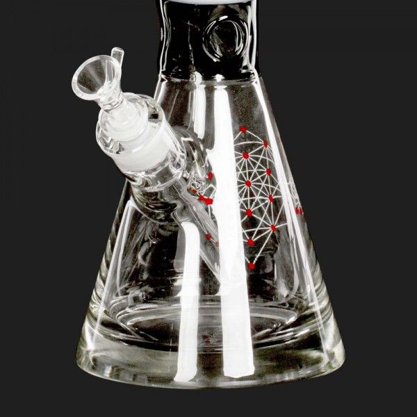 Bong Glas Limited Edition Geometric Art, black white 41cm – Ansicht 3