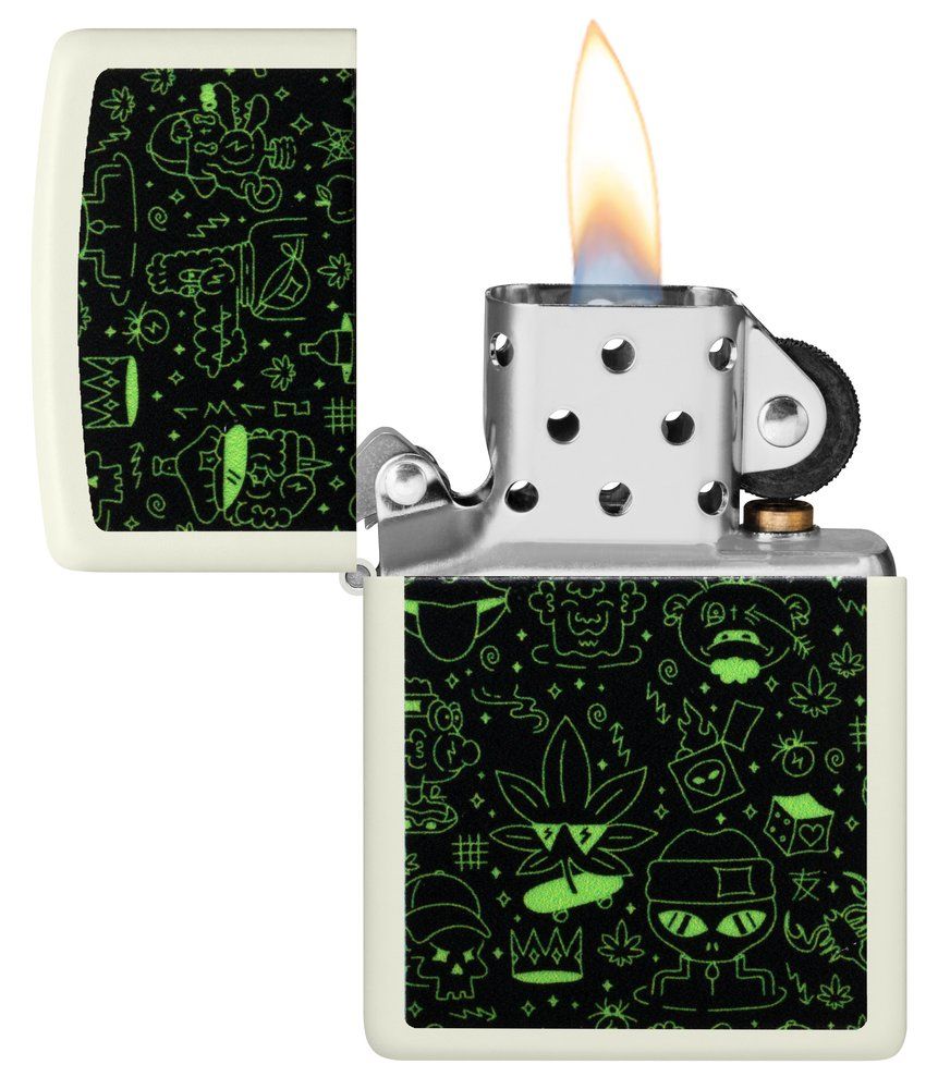 Zippo Lighter Doodle Cannabis – view 3