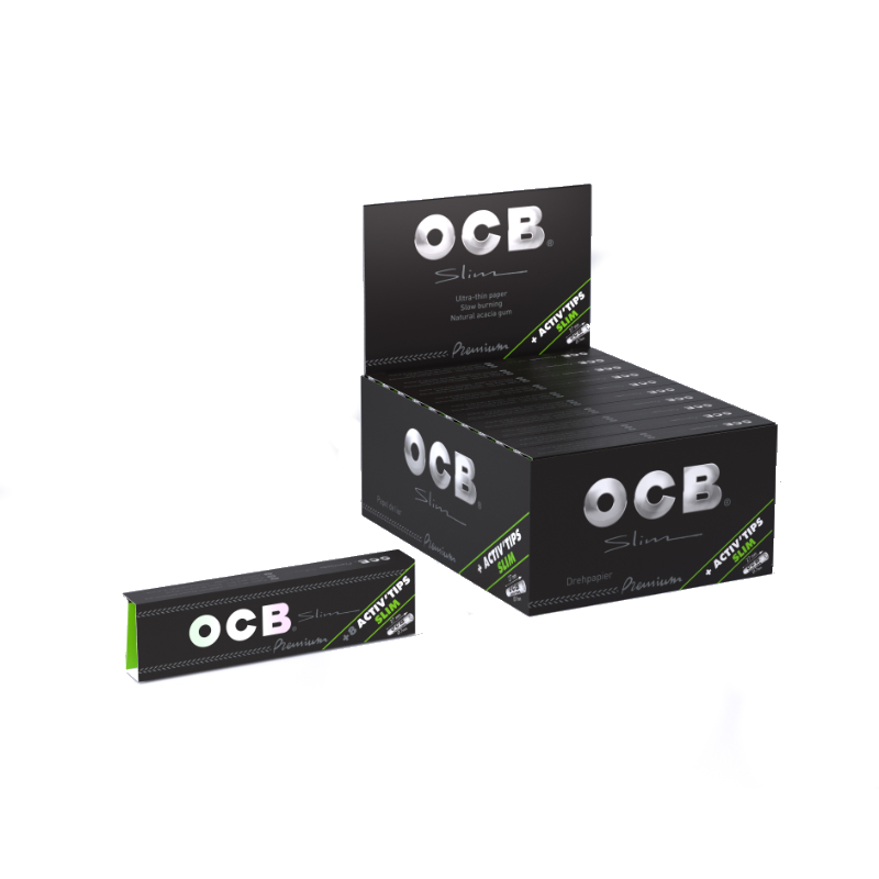 OCB KingSize Slim +ActiveFilter 7mm - Premium (20 x 32 pz)