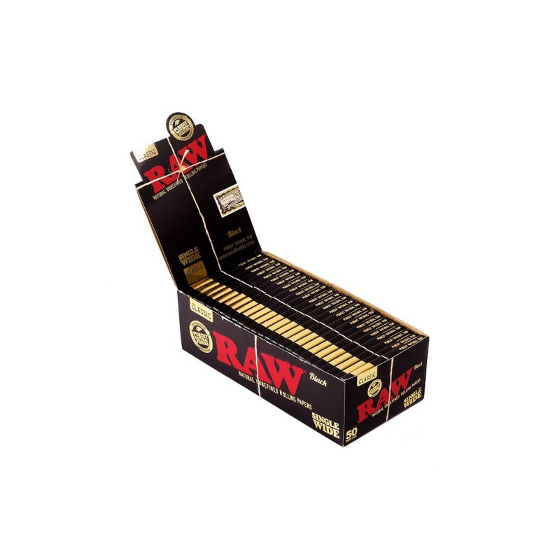 RAW DoubleWindow SingleWide - Black (25 x 100 Stk.)