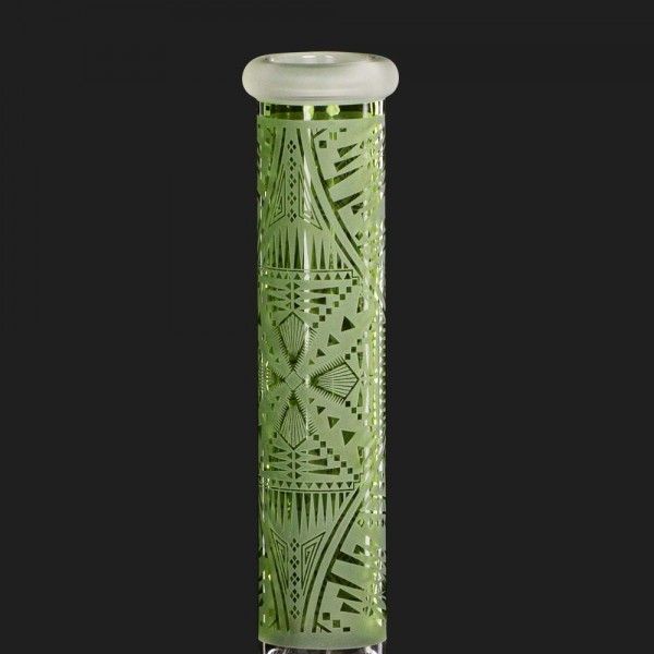 Bong Glas Limited Edition Geometric Art, hellgrün, 40cm – Ansicht 2