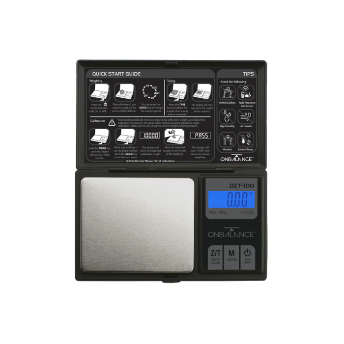 On Balance DZT-100-BK Waage Schwarz - 100 g x 0.01 g