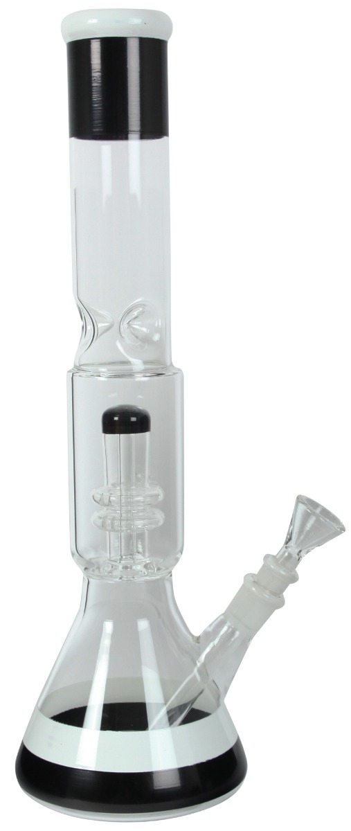Bong in vetro Premium black'n'white, clear 40cm