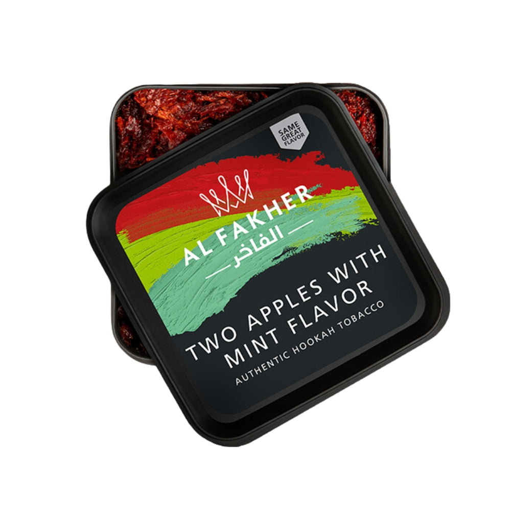 Al Fakher Shisha Tabak - Two Apples with Mint 200g