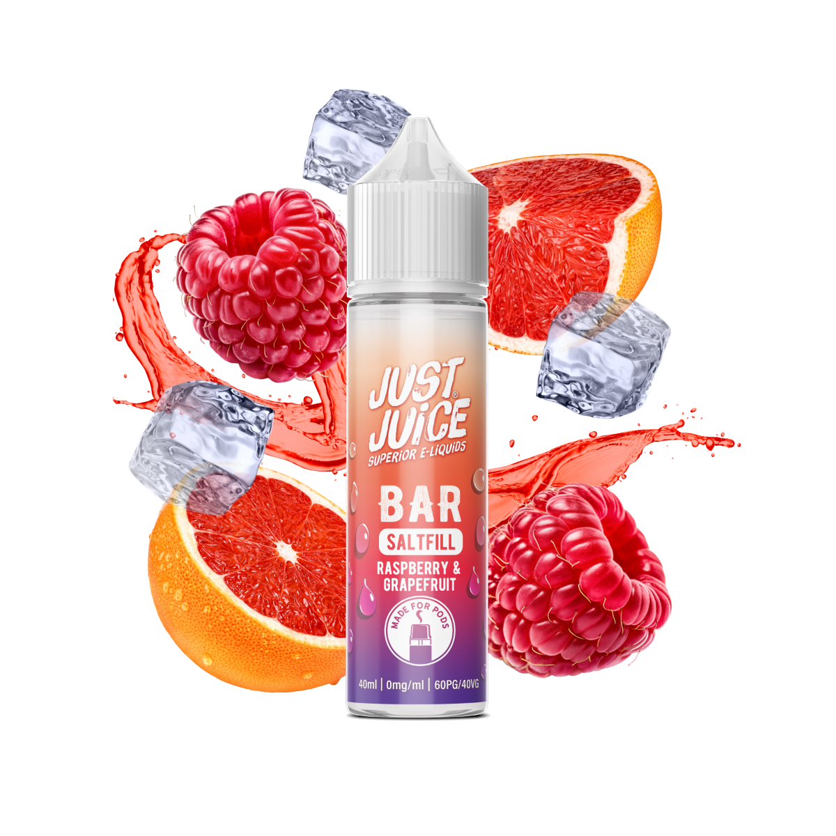 Just Juice BAR RANGE - Raspberry & Grapefruit - 40ml - Shortfill – Ansicht 3