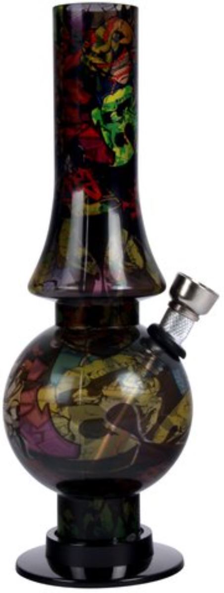 Acryl Bong Premium Dark Graffiti - 20cm