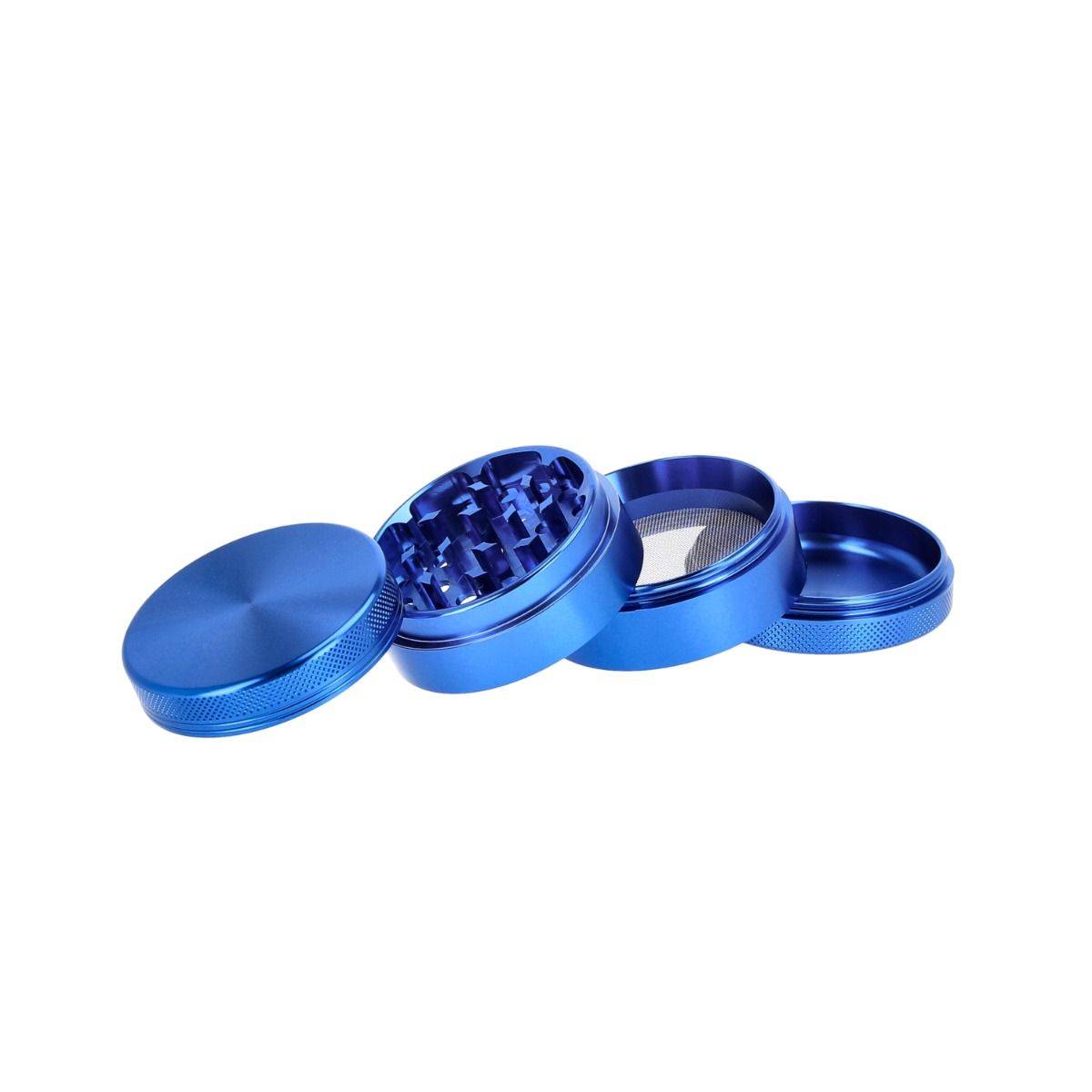 Aluminium Grinder Blau, 45mm, 4tlg. – Ansicht 2