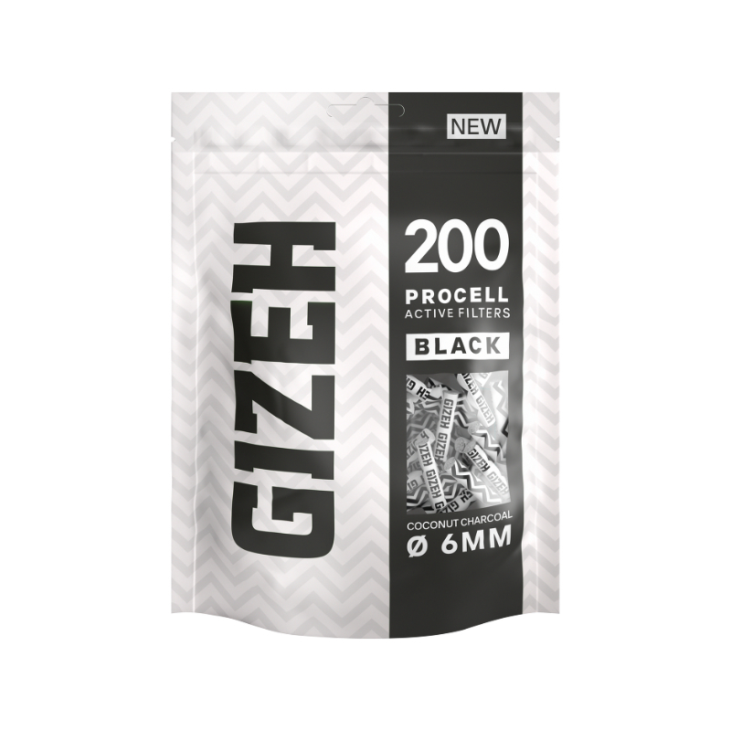 GIZEH ProCell Active Filter Black 6mm (200 Stk.)