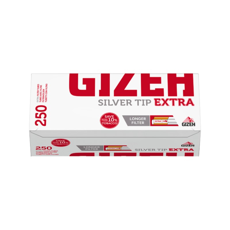 GIZEH Hülsen Silver Tip Extra (250 Stk.)