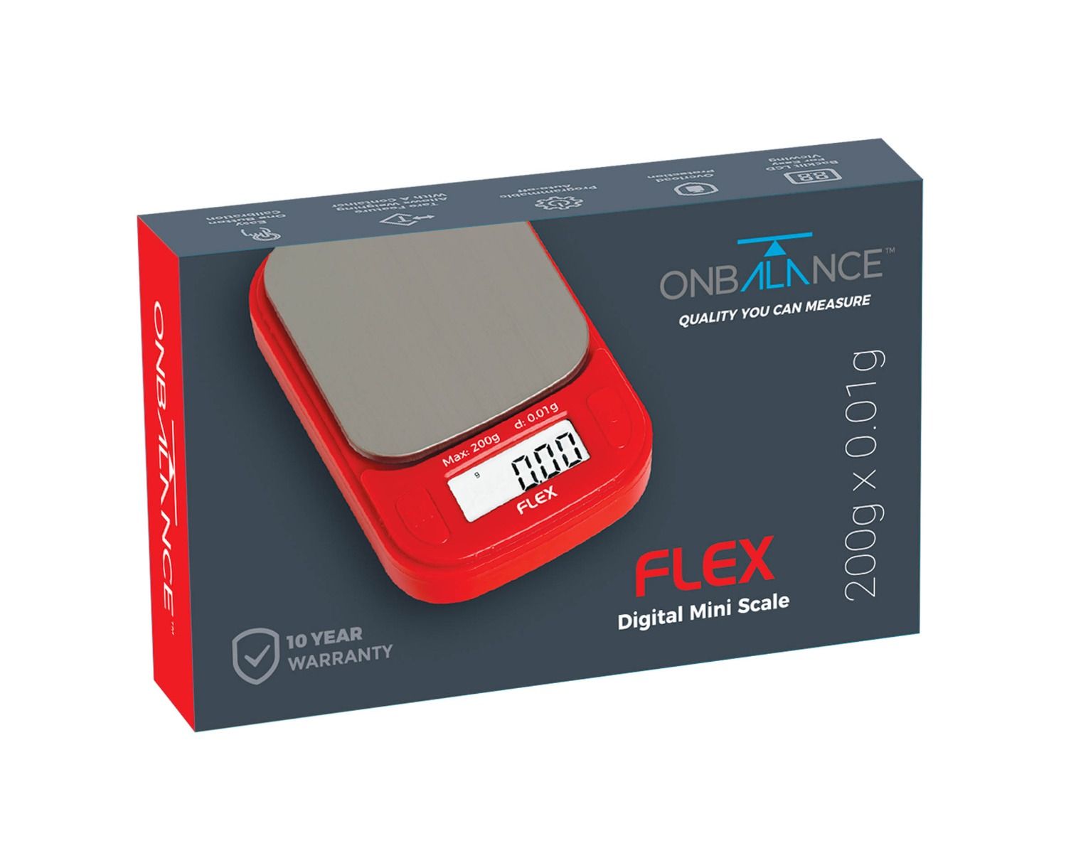 On Balance FL-200 Bilancia Rosso - 200 g x 0.01 g – vista 7
