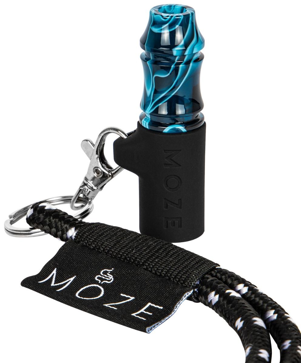 Moze Mehrweg Hygienemundstück - Wavy Line Blau – Ansicht 2