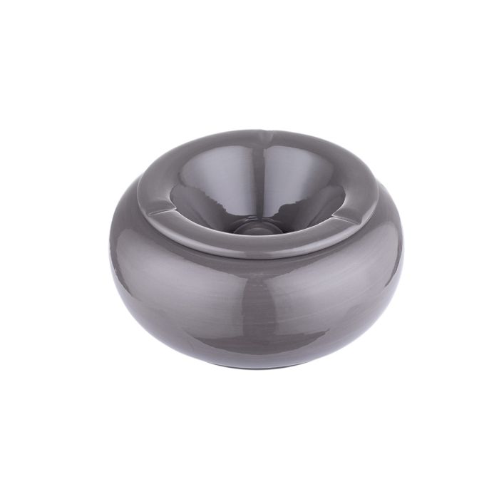 Cendrier anti-vent Céramique ''Elegance'' gris, 3 compartiments 23 cm