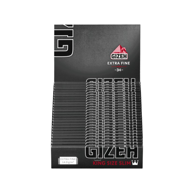 Gizeh KingSize Slim - Black (25 x 34 pcs)