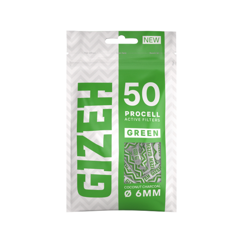 GIZEH ProCell Active Filter Green 6mm (50 Stk.)
