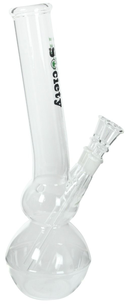 Bong in vetro sferico double, clear 36cm – vista 2