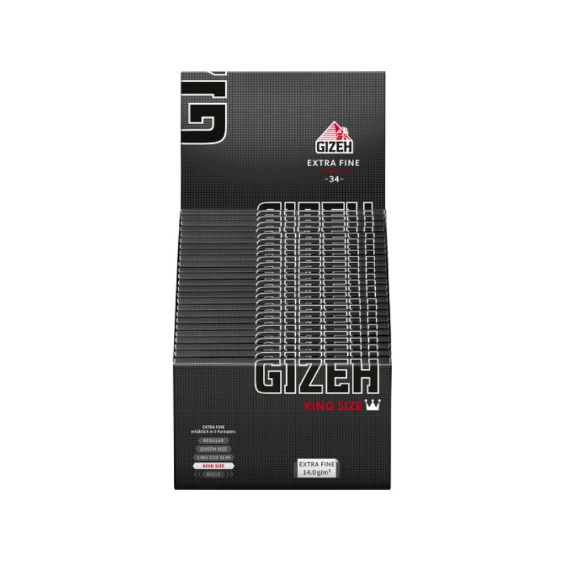 Gizeh KingSize Slim - Black (50 x 34 pcs)