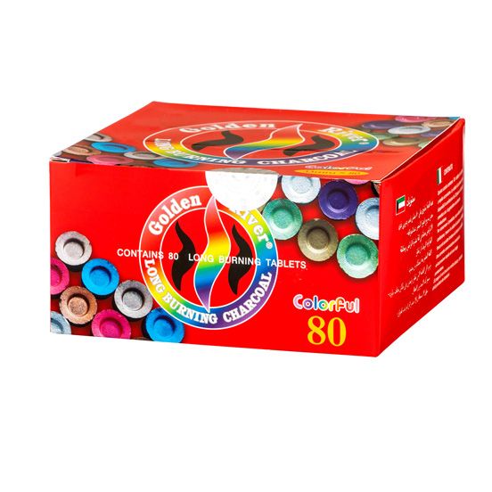 Shishakohle Golden River Bunt, assortiert, ca. 33mm Kohle – Ansicht 2