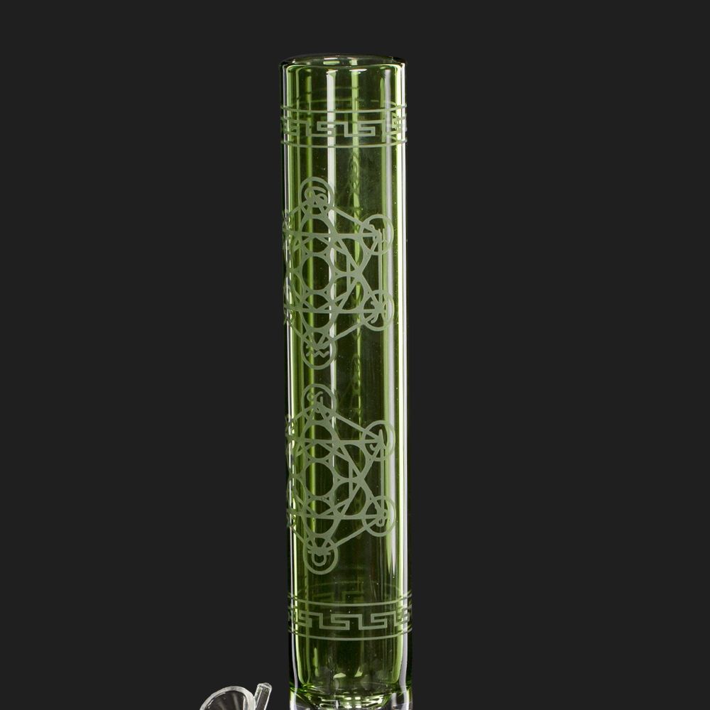 Bong Glas Limited Edition Geometric Art, grün, 40cm – Ansicht 4