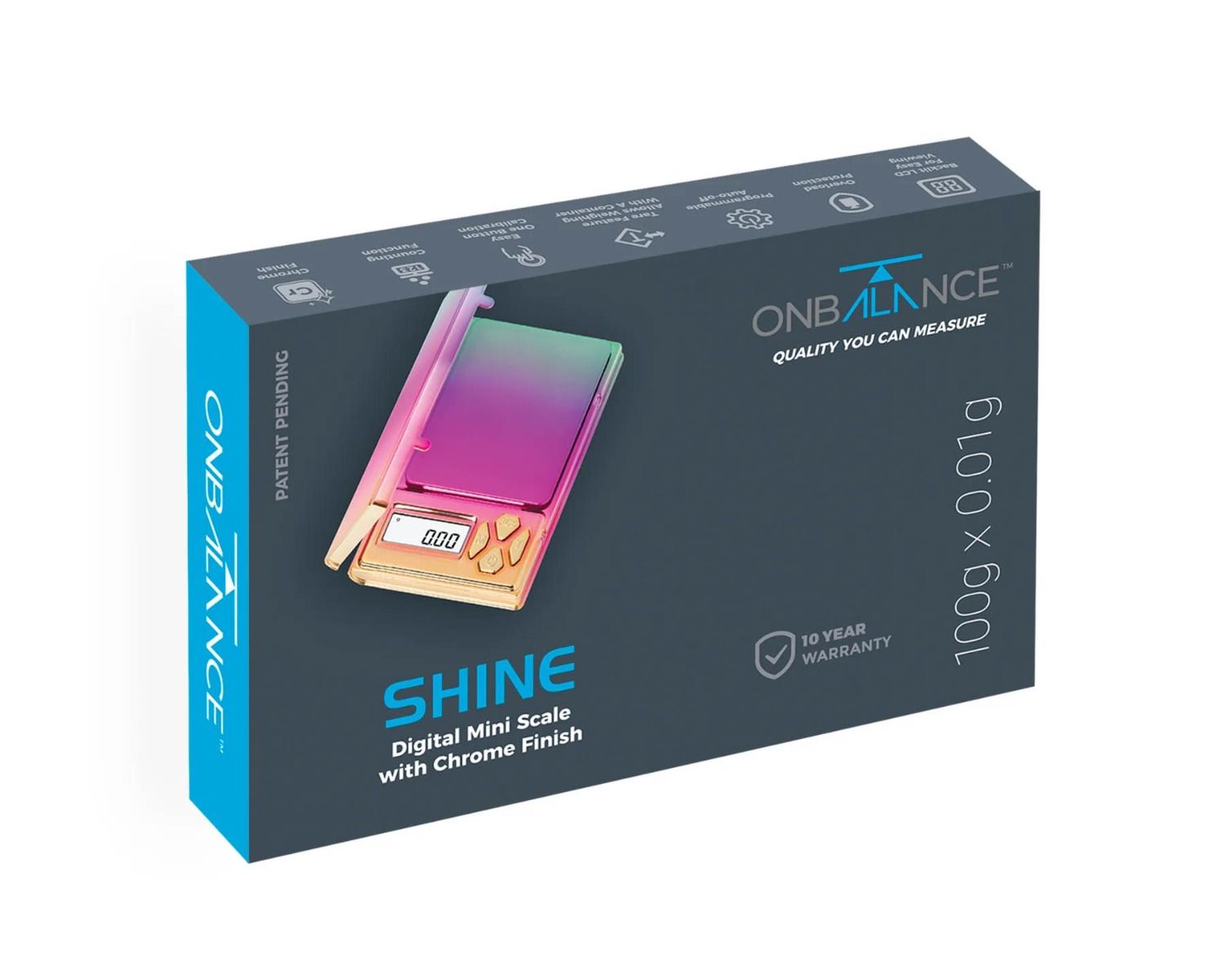 On Balance SH-100 Waage Rainbow - 100 g x 0.01 g – Ansicht 5