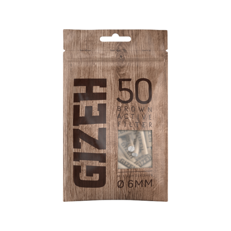 GIZEH Brown Active Filter 6mm (50 Stk.)