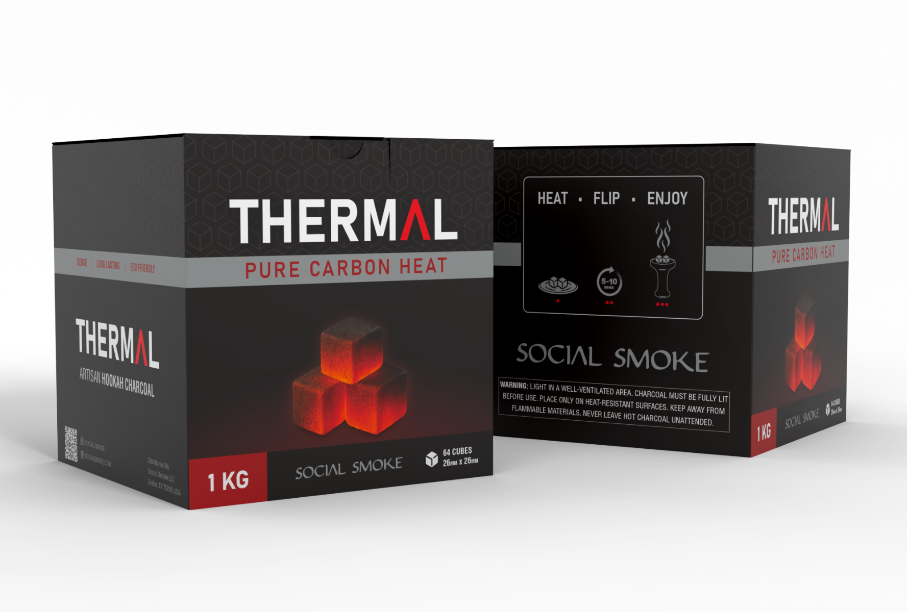Social Smoke Thermal  Naturkohle 26mm - 1kg Kohle