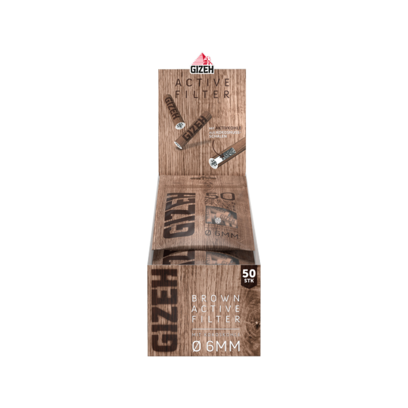 GIZEH Brown Active Filter 6mm (50 Stk.) – Ansicht 2