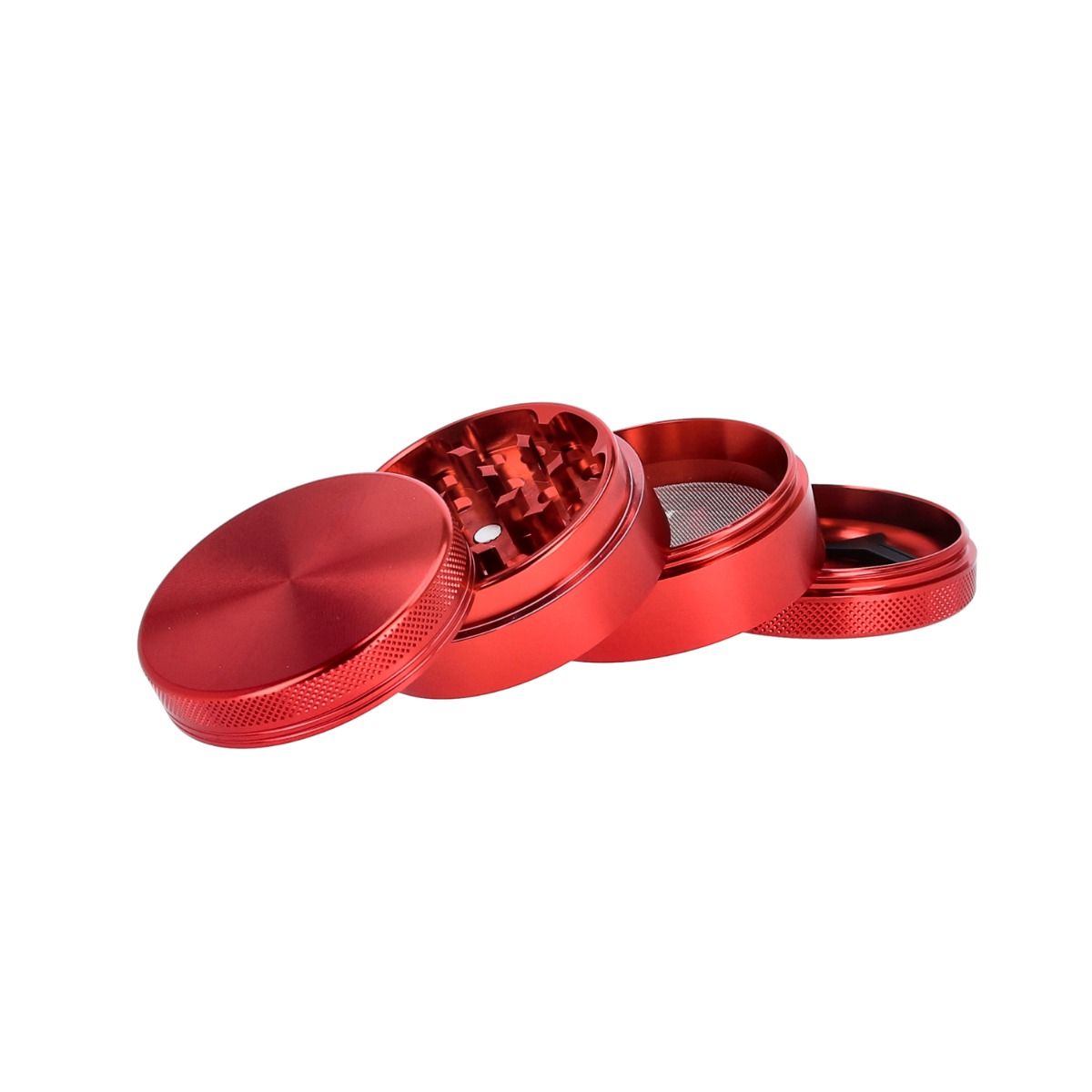 Aluminium Grinder Rot, 45mm, 4tlg. – Ansicht 2