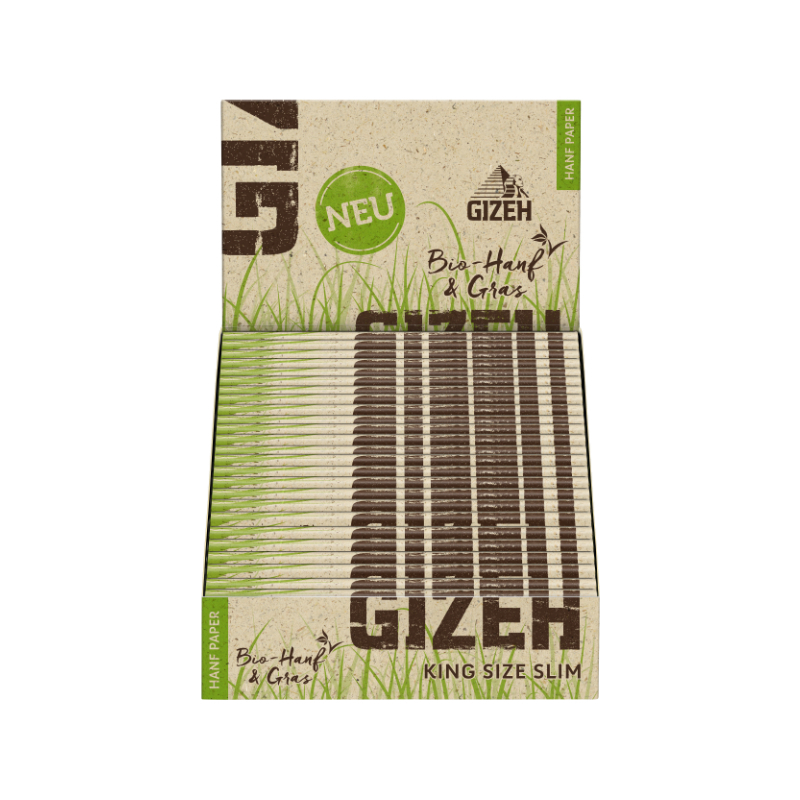 Gizeh KingSize Slim - Chanvre & Herbe (25 x 34 pcs)