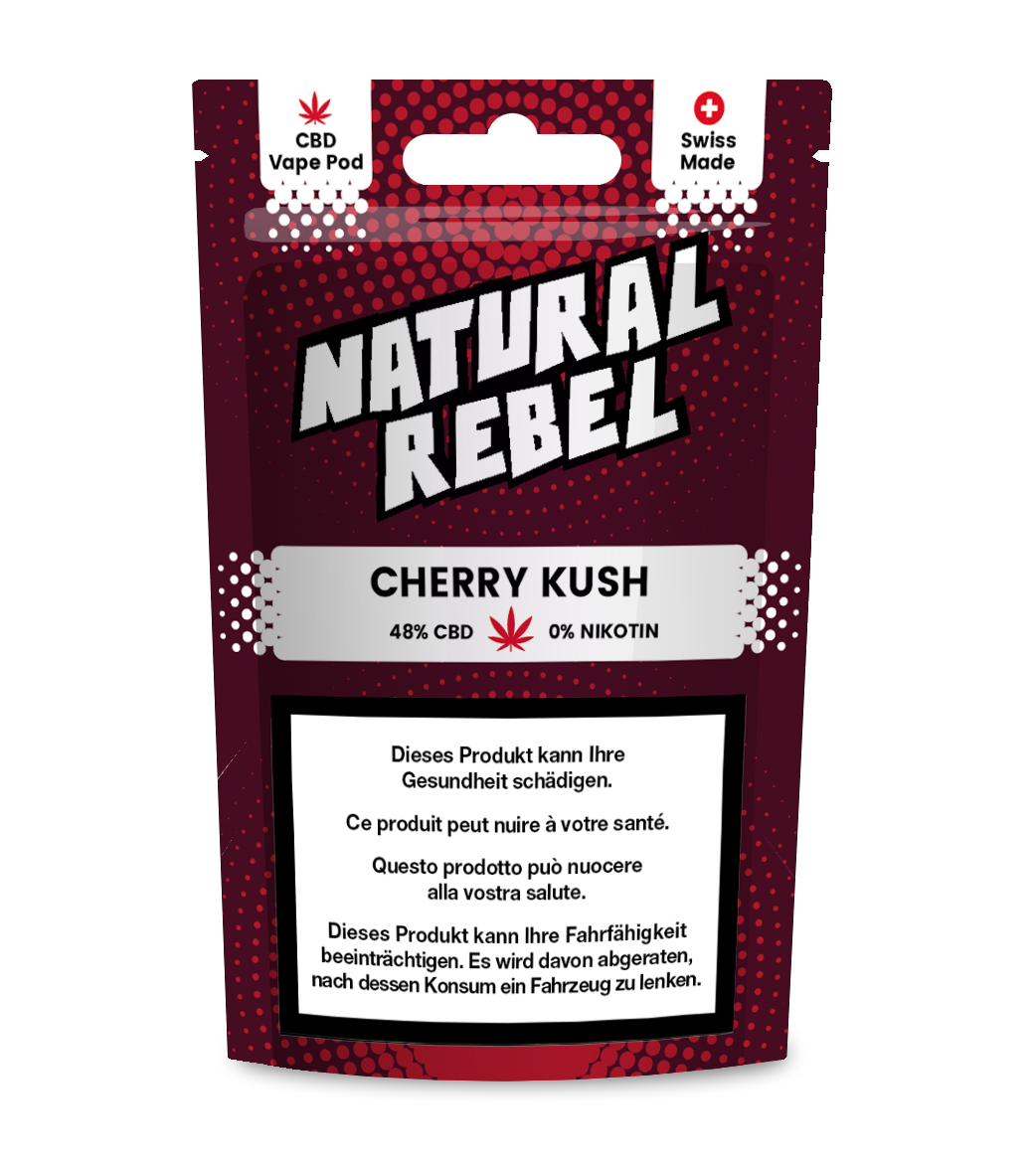 Natural Rebel CBD Vape Pod 1ml – Cherry Kush
