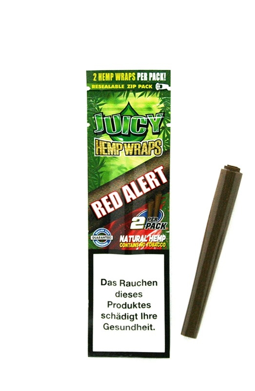 2 x Juicy Hemp Wraps Red Alert - Strawberry