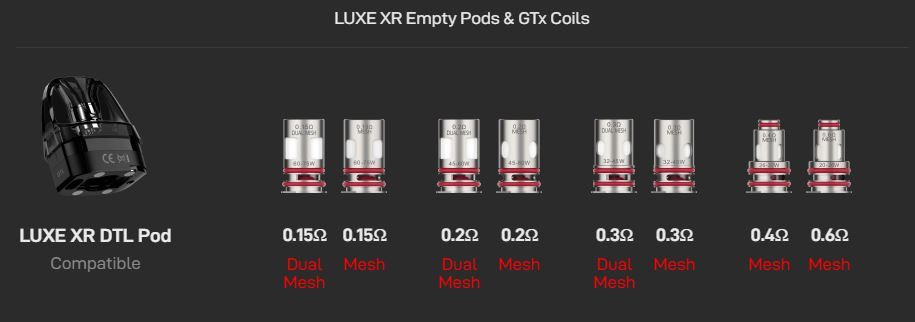 2 x Vaporesso Luxe XR Empty Pod 5ml, MTL – Ansicht 4