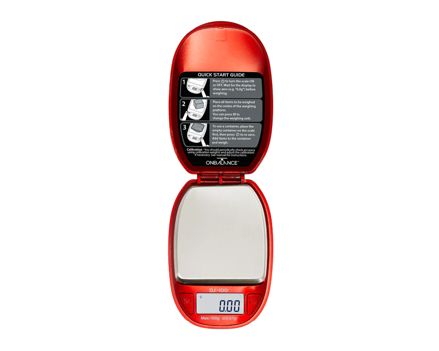 On Balance DJ-100 Waage Rot - 100 g x 0.01 g – Ansicht 4