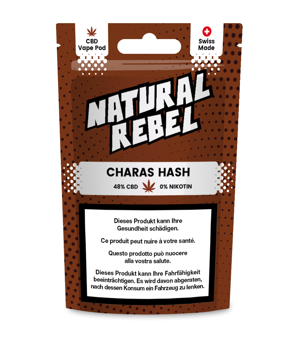 Natural Rebel CBD Vape Pod 1ml – Charas Hash