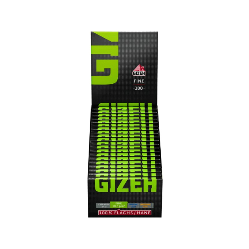 Gizeh DoubleWindow Fine - Black (20 x 100 Stk.)