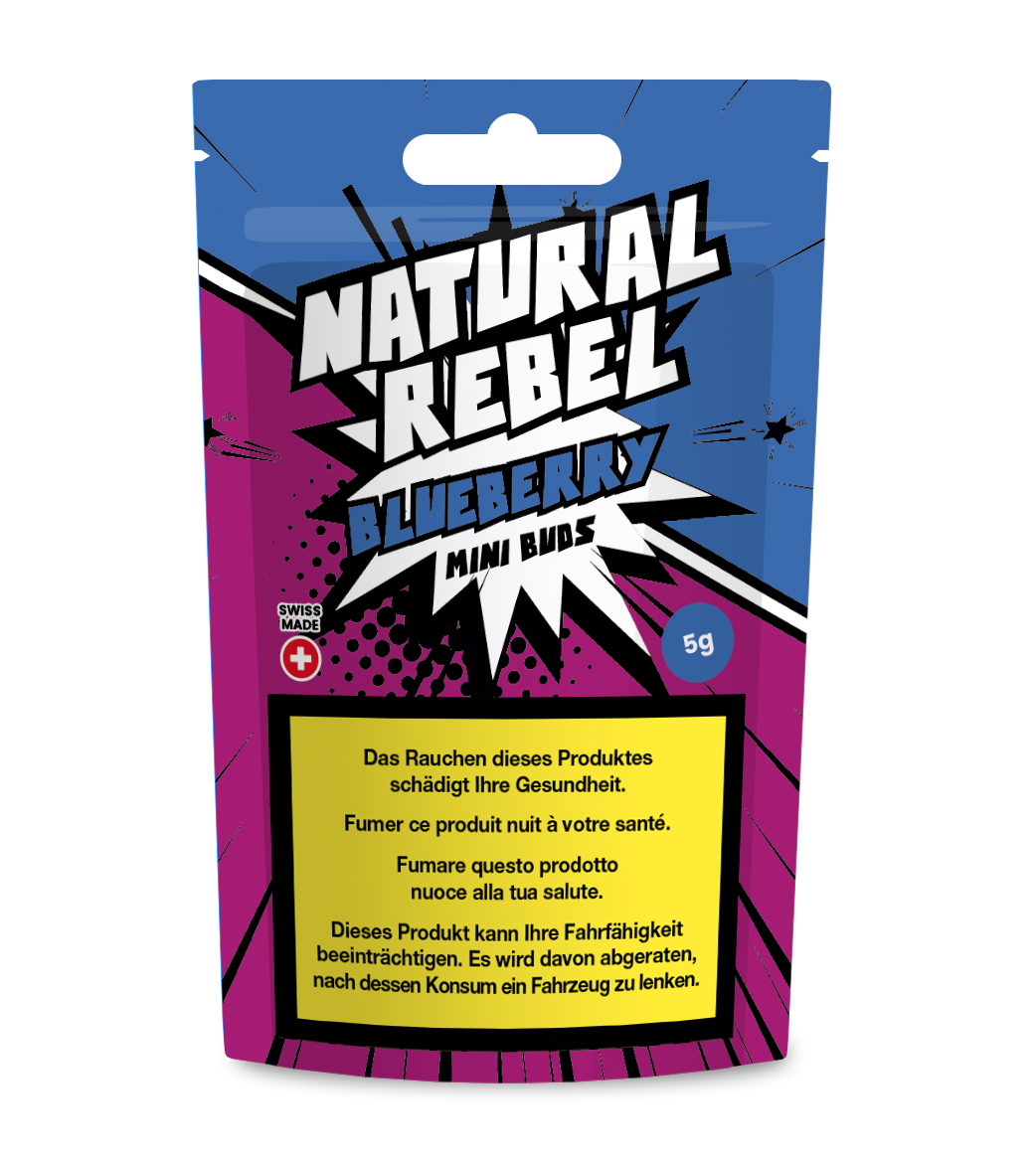 Natural Rebel CBD Micro Buds, Blueberry, 5g