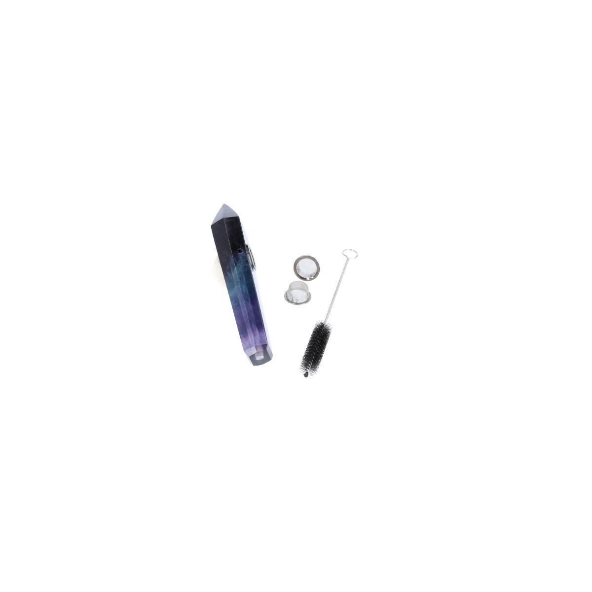 Purpfeife Halbedelstein - Regenbogen-Fluorit – Ansicht 2