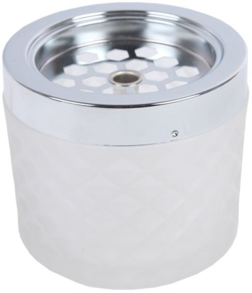 Glass Ashtray Windy - Frosted White