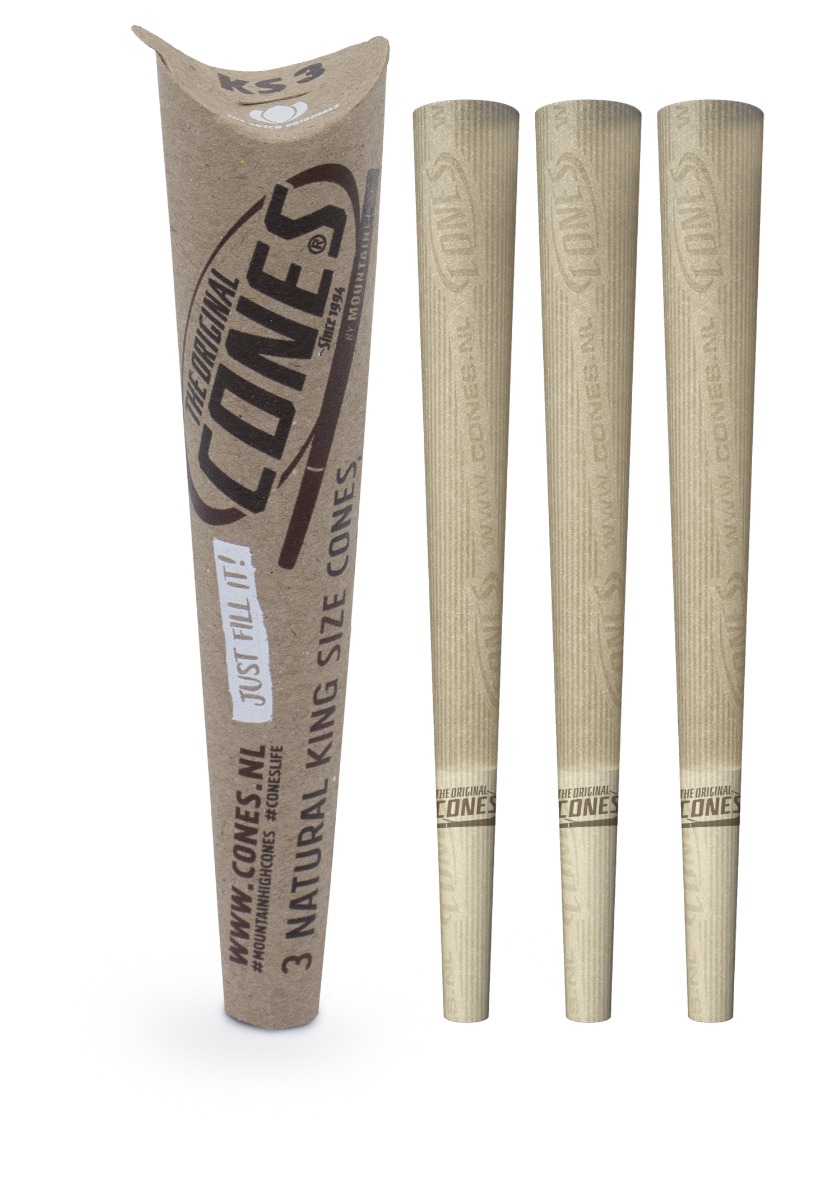3 x The original Cones King Size unbleached