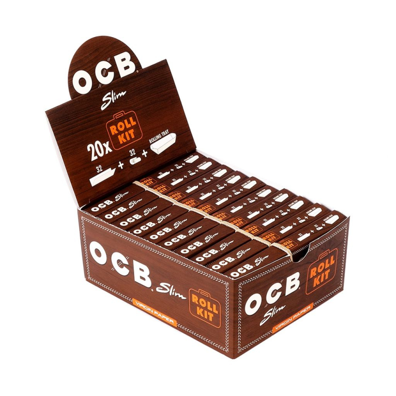 OCB KingSize Slim RollKit - Virgin Unbleached (20 x 32 Stk.)