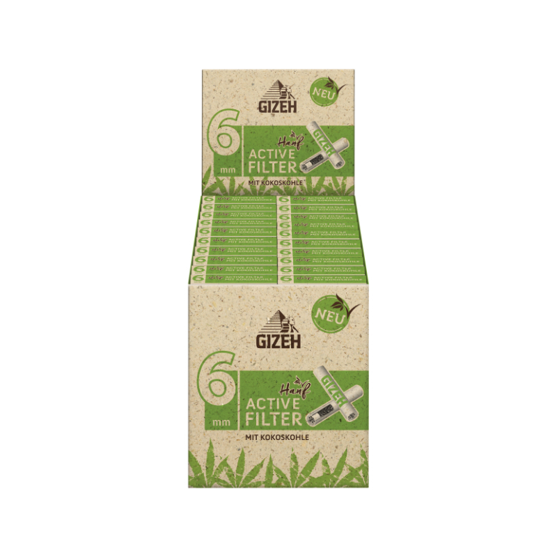 GIZEH Hanf & Gras Active Filter 6mm (10 Stk.) – Ansicht 2
