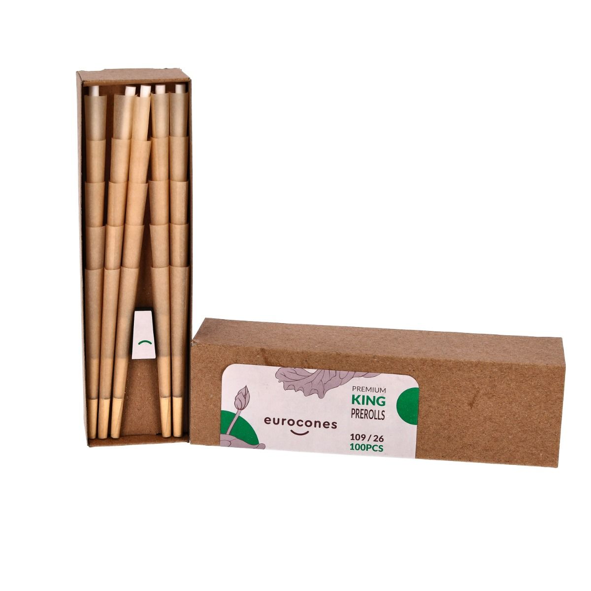EUROCONES KS Tubes - 1x100 Cones, Wood Unbleached 109mm – Ansicht 2