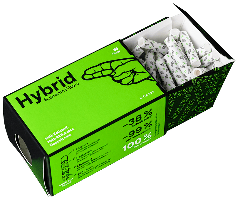 Hybrid Supreme Aktivkohlefilter - 6.4mm, 55 Stk.