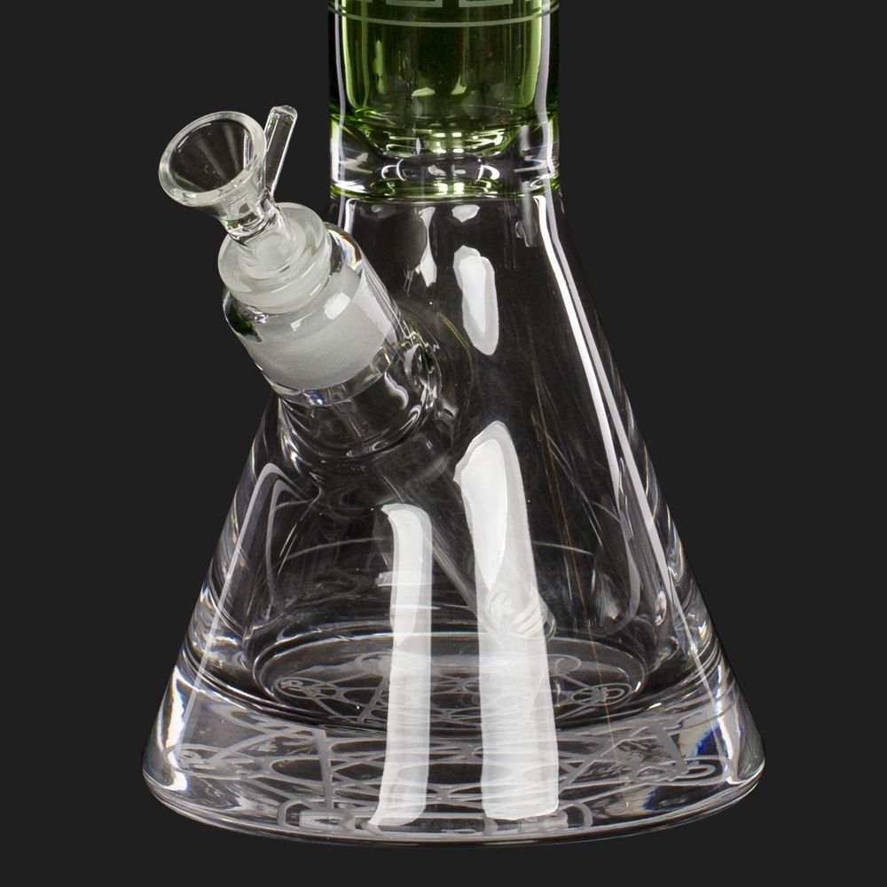 Bong Glas Limited Edition Geometric Art, grün, 40cm – Ansicht 2