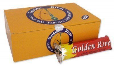 Shishakohle Golden River Yellow ca. 33mm Kohle – Ansicht 2