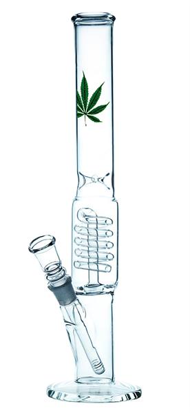Bong Glas Transparent Leaf, 40cm